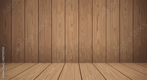 Wooden planks create a simple backdrop with a floor for product placement.