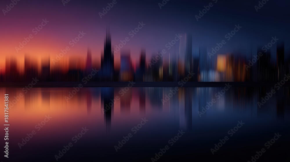 Obraz premium Cityscape moment, dynamic colors, ultra-realistic, trending on Adobe Stock, perfect lighting