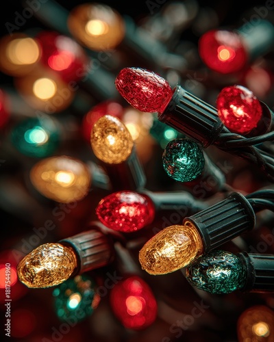 Wallpaper Mural Colorful Christmas Lights Close-Up Capturing Holiday Spirit and Joy Torontodigital.ca