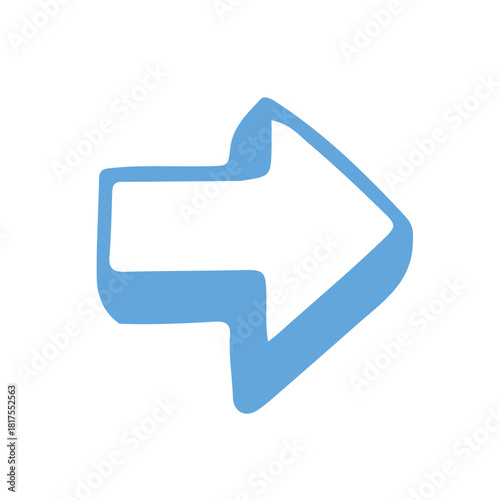 立体な矢印のイラスト