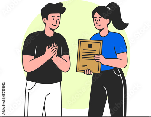 man and woman vector illustration