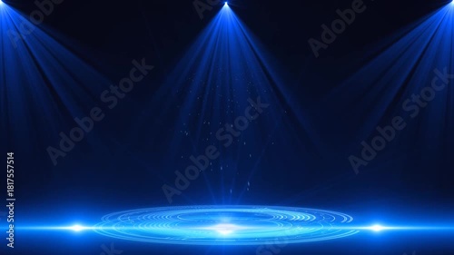 blue background with rays light effect