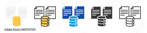 database transfer icon set multi style various collection