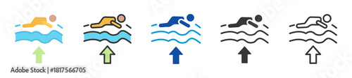 buoyancy icon set multi style various collection