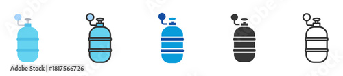 oxygen tank icon set multi style various collection