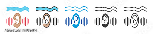 ear equalization icon set multi style various collection