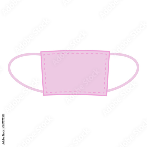 シンプルな不織布マスクのイラストアイコン