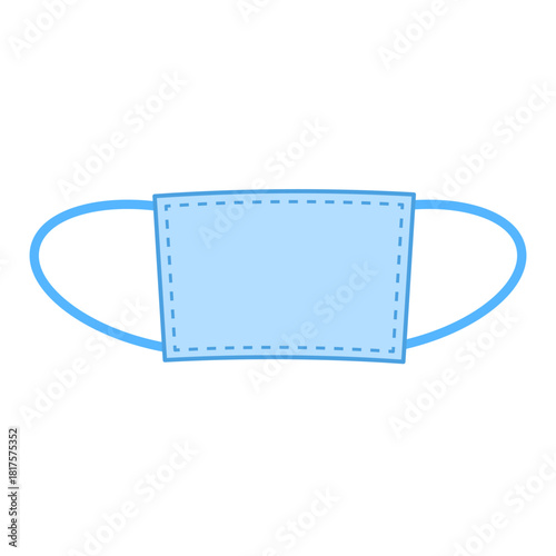 シンプルな不織布マスクのイラストアイコン