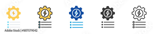energy management icon set multi style various collection