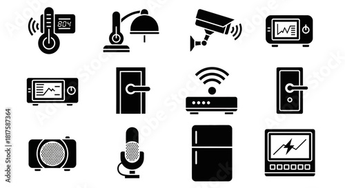 Smart Home Devices - A Collection of Essential Icons.