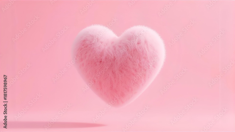 Fototapeta premium pink heart on a pink background