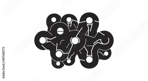 abstract network connection a complex web linking data points conveying innovative connectivity in a modern scalable communication system perfect for tech