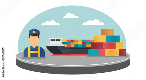 cargo shipping industry container ship being loaded with freight for global logistics and international trade in a port showcasing supply chain and import export