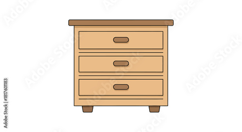 chest of drawers with three drawers furniture for the bedroom in a modern house interior for storage and organization ideal for interior design projects