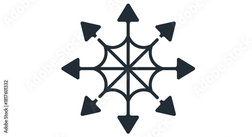distribution network showing expansion and outreach through an interconnected grid with multiple directions perfect for business growth concepts.