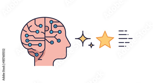 innovative ai brain achieving success thinking toward a bright future ideal for technology blogs showcasing advancement progress  problem-solving