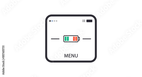 low battery menu interface presenting power management an application interface designed for devices to manage power saving options ui design