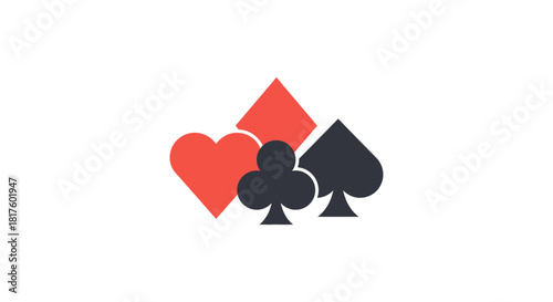playing card suit symbols heart diamond club spade for a game night graphic representing strategy chance and casino excitement perfect for designs