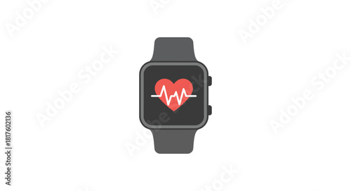 Smartwatch health tracking displaying heart rate ideal for digital health wellness and fitness enhancing awareness and proactive health management.