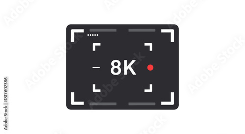8k resolution video recording screen capturing high-quality footage for professional filmmaking showcasing advanced technology and detailed visual clarity.
