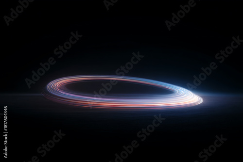 minimalistic spirituality, crescent-shaped light trails symbolize spirituality, with a modern and minimalistic interpretation