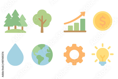 Sustainability, environment filled icon set: eco-friendly and green symbols