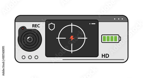 action camera recording showing target focus for content creators ideal for tech reviews extreme sports videos and outdoor adventure documentaries.