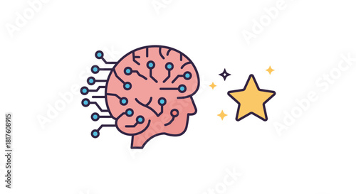 ai brain innovation a concept of artificial intelligence striving for excellence sparking creativity and future tech success ideal for digital transformation.