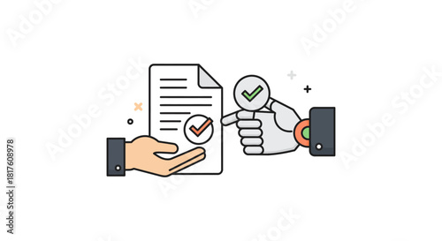 ai contract review human and ai review document for compliance ensuring accuracy in agreement for technology and legal illustration.