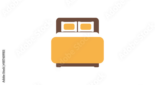 bed illustration a cozy bed with pillows for sleep-themed blog promoting comfort relaxation in bedroom perfect for wellness articles napping ads.