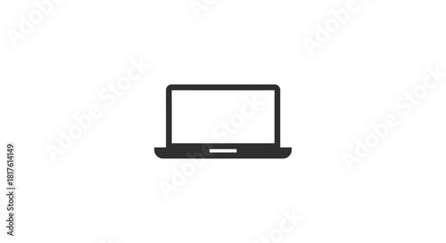 Laptop icon for business a simple computer symbol for technology blog design perfect for website elements and digital marketing material and creative projects.