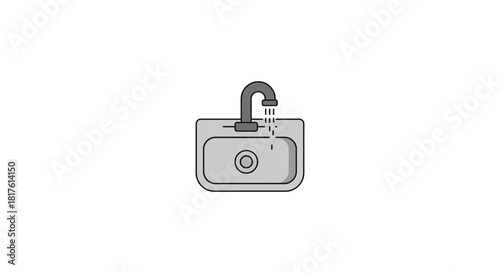 kitchen sink with running water clean design promoting hygiene for websites about plumbing showcasing cleanliness and water conservation tips