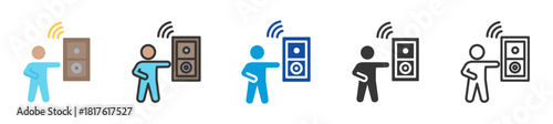 speaker icon set multi style various collection