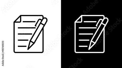 Memo With Icon Set Design