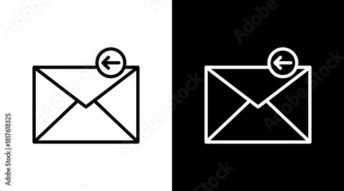 Envelope With Icon Set Design