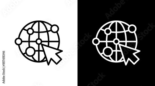 Network With Icon Set Design