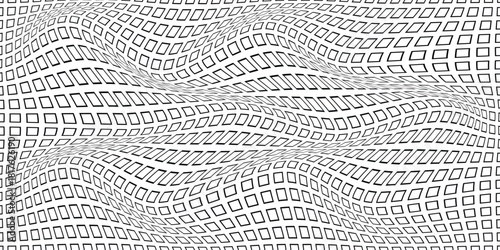 simple black outline square wave pattern for banner poster background.