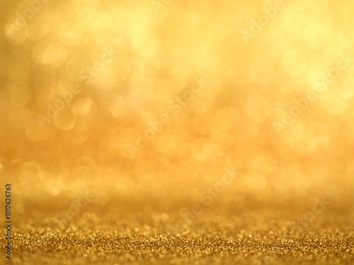 golden bokeh background close up