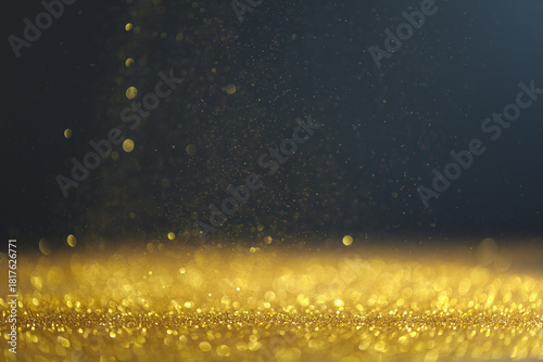 golden bokeh background close up
