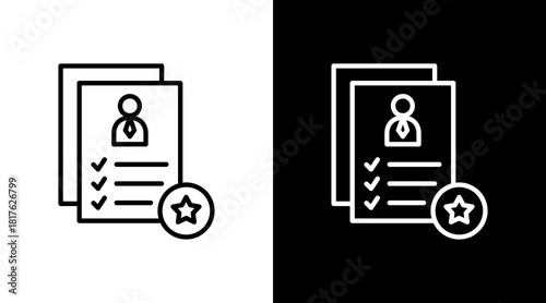 Appraisal Form Outline White Icon Set Design