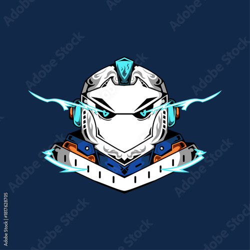 free vector illustration of space robot
