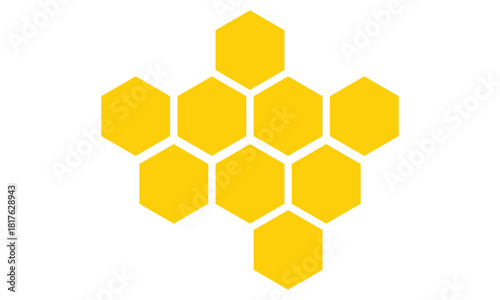 simple yellow honeycomb design for banner poster background.
