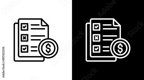 Financial Planning With Icon Set Design