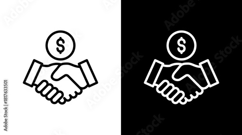 Partnership Fund With Icon Set Design