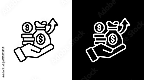 Investment With Icon Set Design