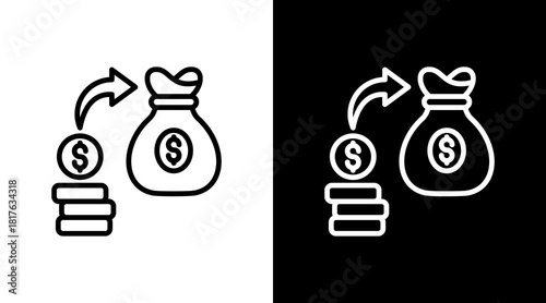 Increase With Icon Set Design