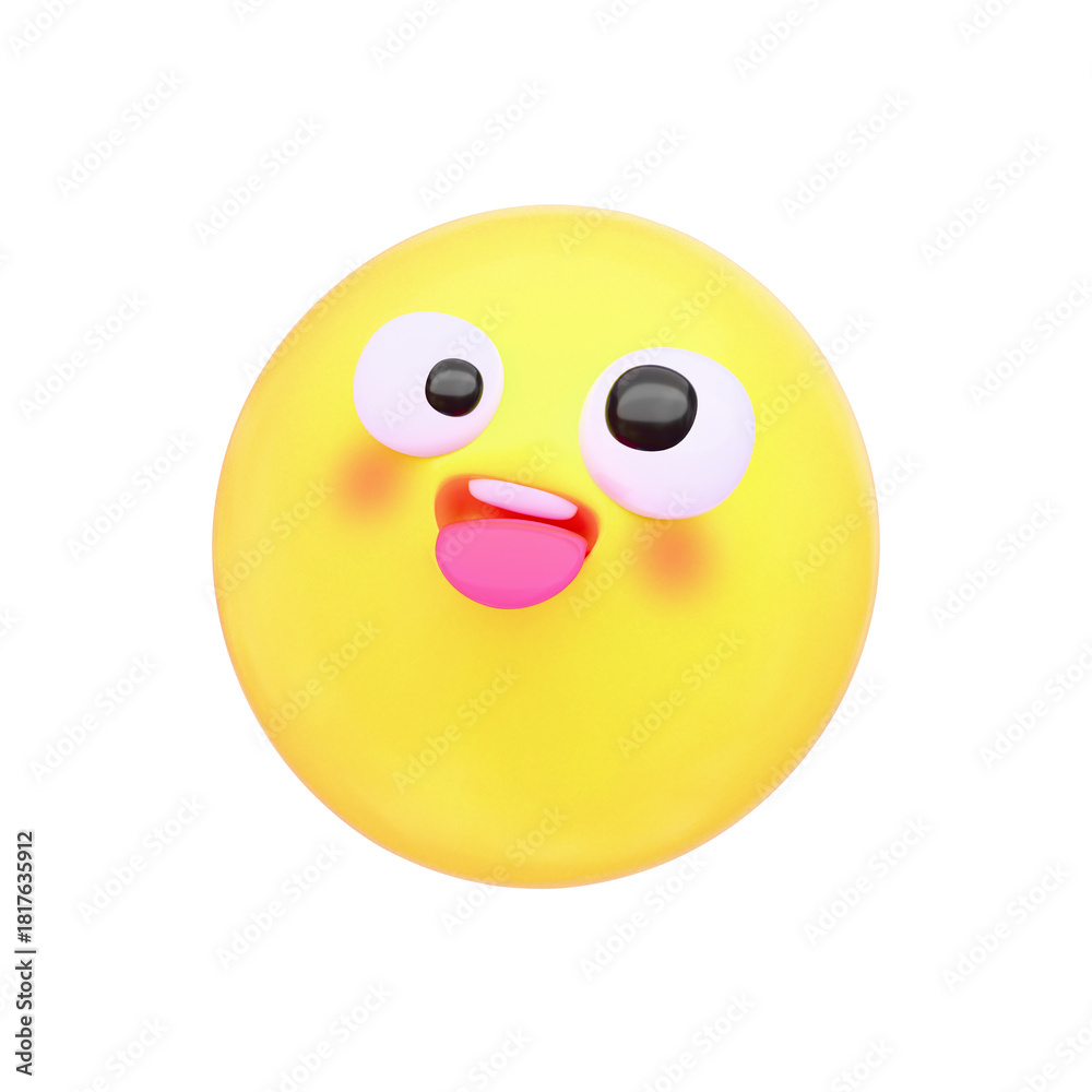 Fototapeta premium かわいい3D絵文字アイコン