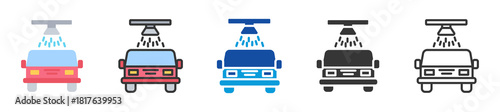 car wash icon set multi style various collection