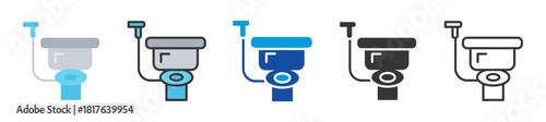 toilet icon set multi style various collection