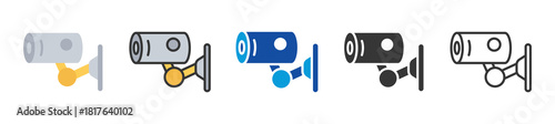 cctv icon set multi style various collection